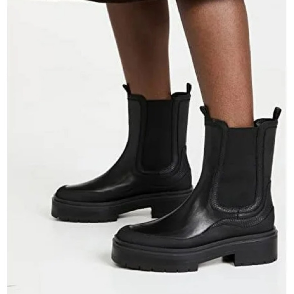 Sam Edelman Black Leather Lulia Chelsea Boot, sz 10